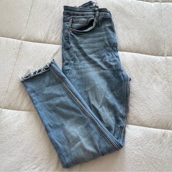 Zara By TRF High Rise Skinny Jeans Women’s 27 Tall Blue Frost Stretch Denim - Picture 8 of 14